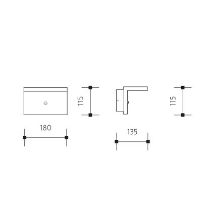LED Aplique para exterior con sensor NATURA LED/12W/230V 4000K IP54 marrón/antracita