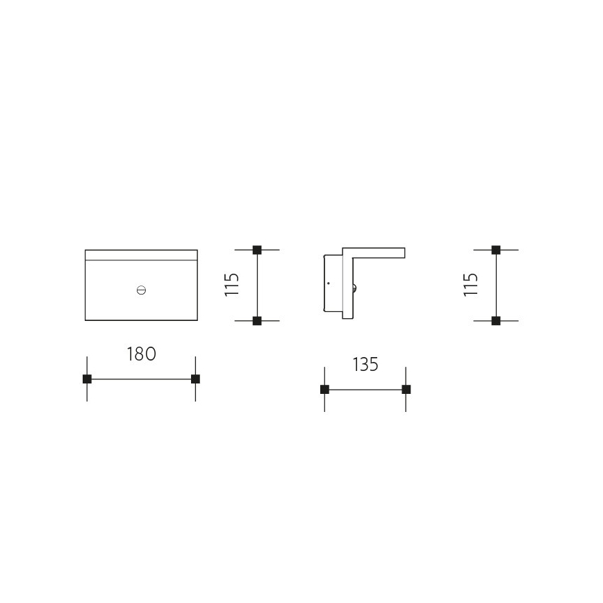 LED Aplique para exterior con sensor NATURA LED/12W/230V 4000K IP54 marrón/antracita
