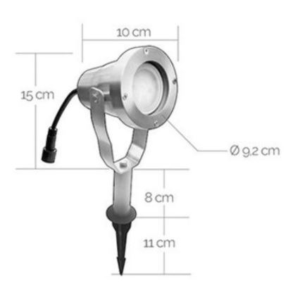 Lámpara de exterior LED EASY CONNECT 1xGU10/4W/230V IP67 cromo mate
