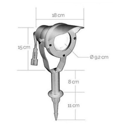 Lámpara de exterior LED EASY CONNECT 1xGU10/6,5W/230V IP67 cromo mate
