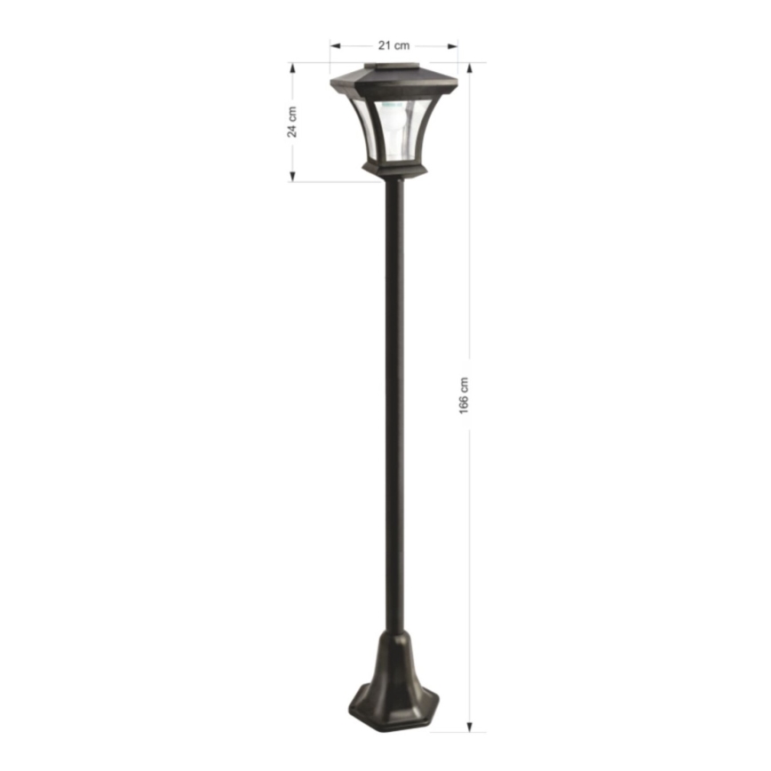 Lámpara de exterior LED solar LED/1,2V IP44 negro