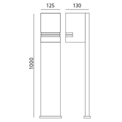 Lámpara de exterior QUAZAR 1xGU10/11W/230V IP44 gris