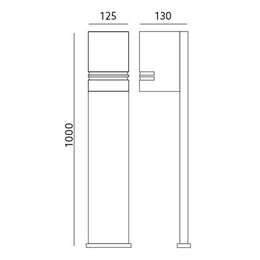 Lámpara de exterior QUAZAR 1xGU10/11W/230V IP44 gris