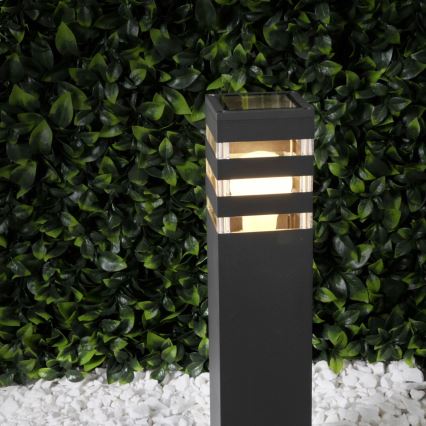 Lámpara de exterior TEKSAS 1xE27/12W/230V IP44 44 cm grafito