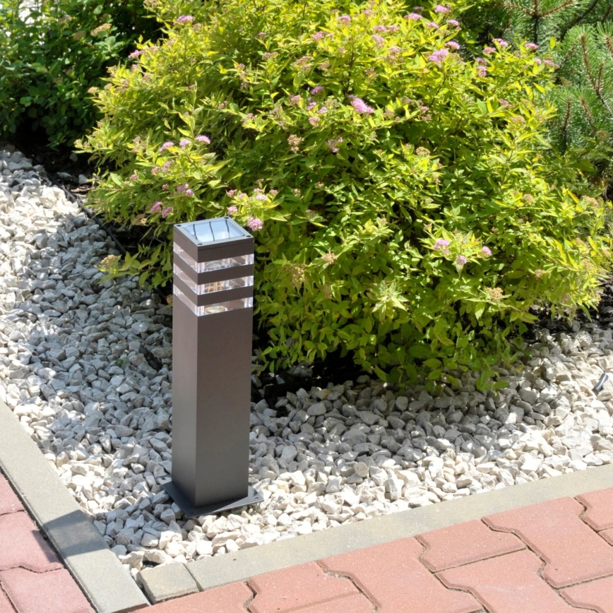 Lámpara de exterior TEKSAS 1xE27/12W/230V IP44 44 cm grafito