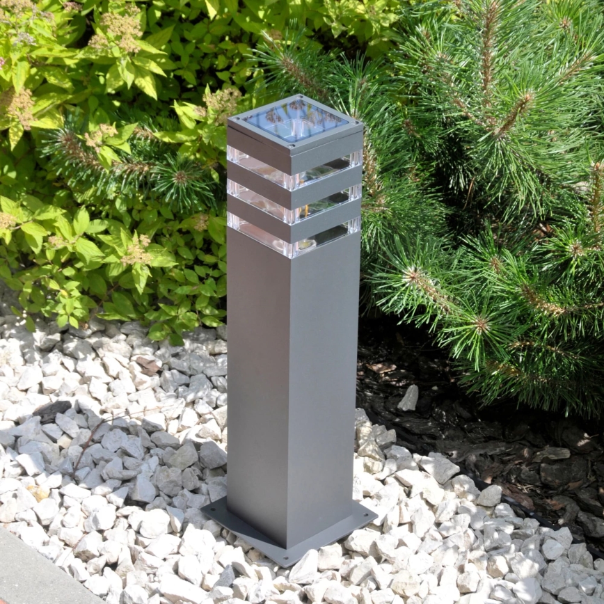 Lámpara de exterior TEKSAS 1xE27/12W/230V IP44 44 cm grafito