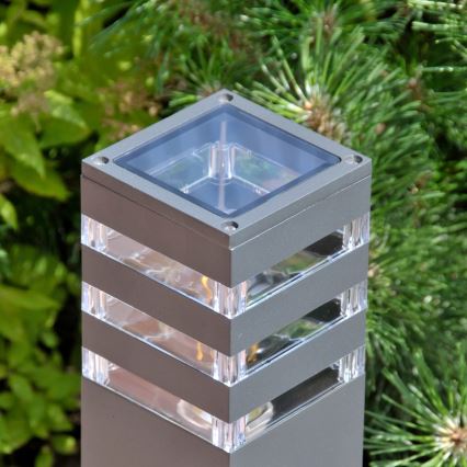 Lámpara de exterior TEKSAS 1xE27/12W/230V IP44 44 cm grafito