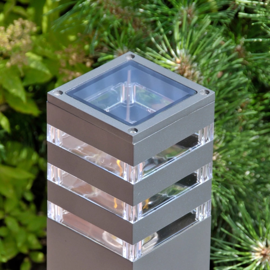 Lámpara de exterior TEKSAS 1xE27/12W/230V IP44 44 cm grafito