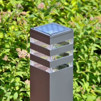 Lámpara de exterior TEKSAS 1xE27/12W/230V IP44 44 cm grafito