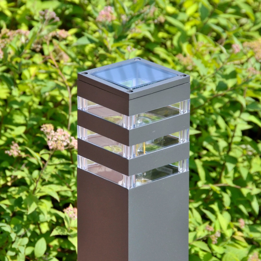 Lámpara de exterior TEKSAS 1xE27/12W/230V IP44 44 cm grafito