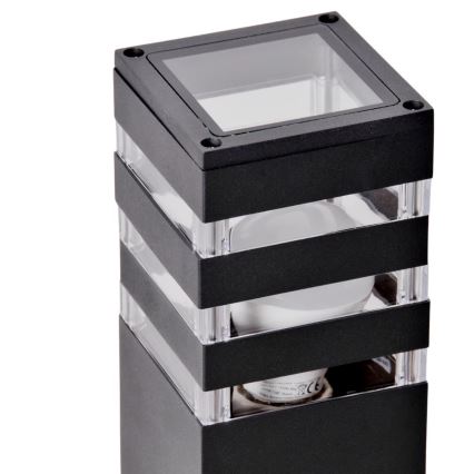 Lámpara de exterior TEKSAS 1xE27/12W/230V IP44 44 cm grafito