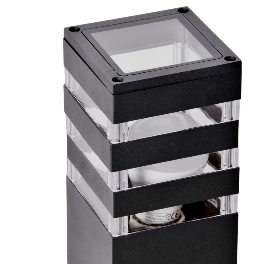 Lámpara de exterior TEKSAS 1xE27/12W/230V IP44 44 cm grafito