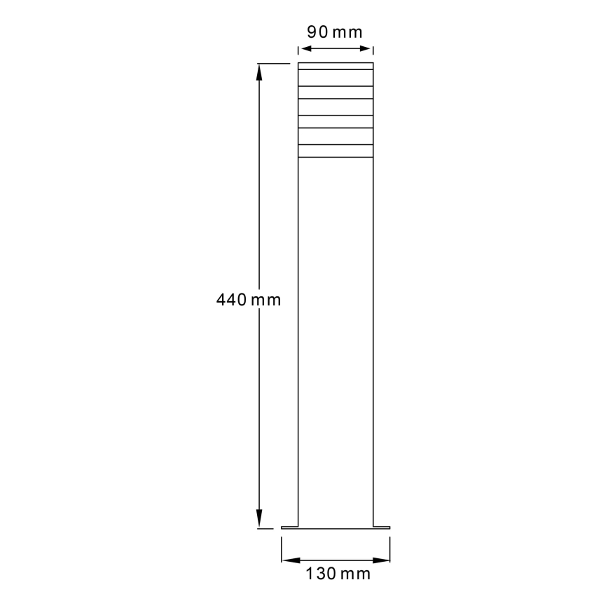 Lámpara de exterior TEKSAS 1xE27/12W/230V IP44 44 cm grafito