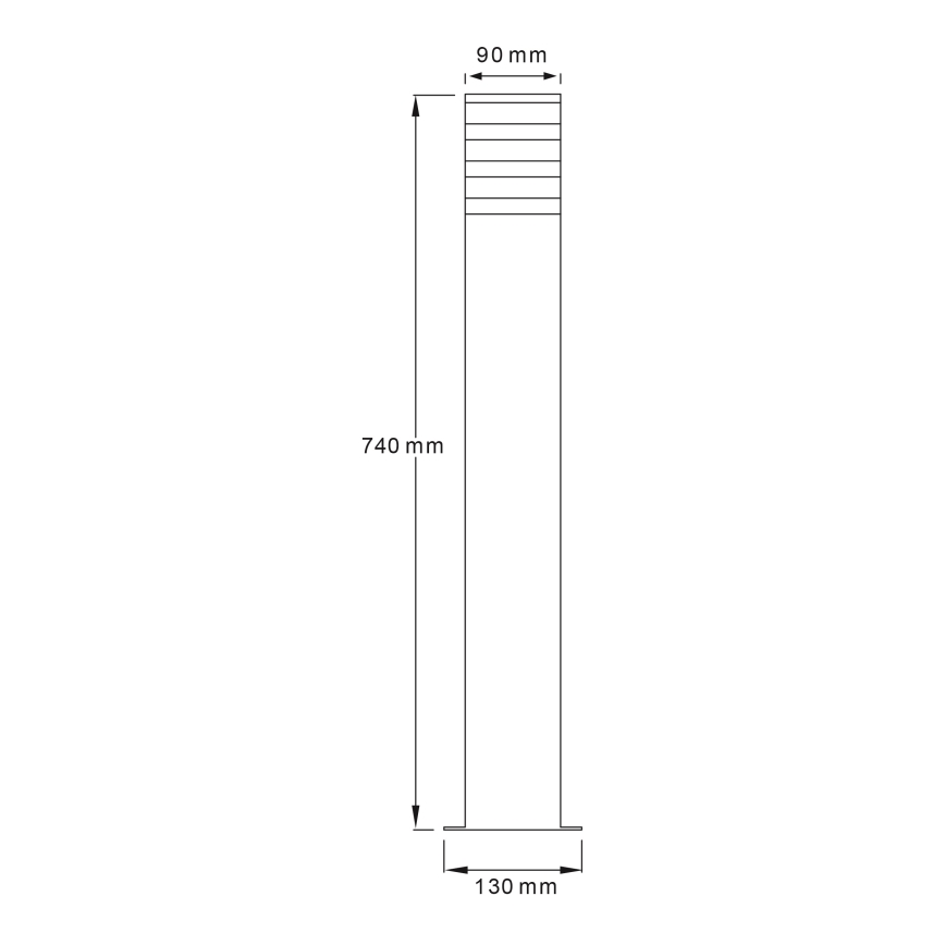 Lámpara de exterior TEKSAS 1xE27/12W/230V IP44 74 cm antracita