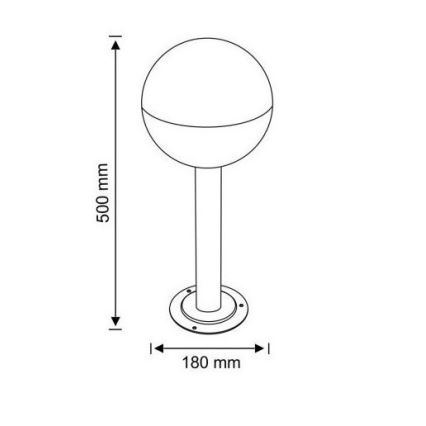 Lámpara de exterior ULSA 1xE27/12W/230V IP44 50 cm