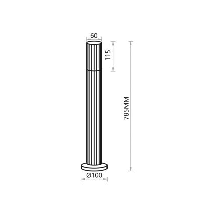 Lámpara de exterior VERTICAL 1xGU10/8W/230V IP44 negro