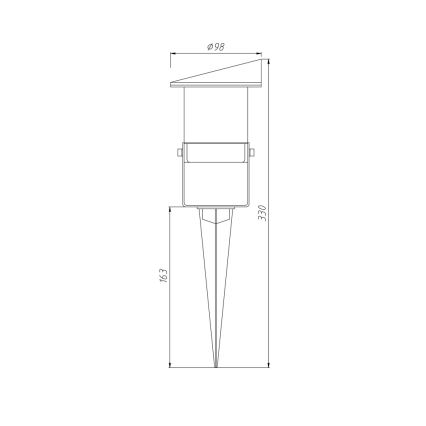 Lámpara de exterior VILO 1xGU10/60W/230V IP65 negro