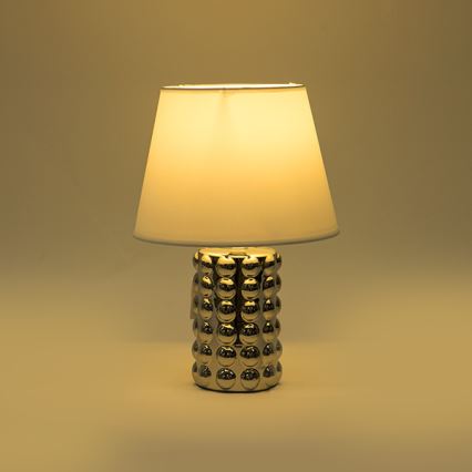 Lámpara de mesa 1xE14/40W/230V blanco/cromo brillante