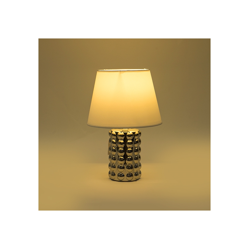 Lámpara de mesa 1xE14/40W/230V blanco/cromo brillante
