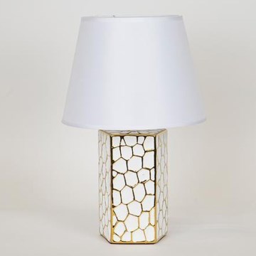 Lámpara de mesa 1xE14/40W/230V blanco/dorado