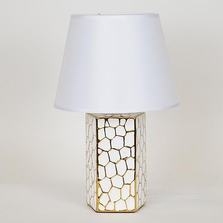Lámpara de mesa 1xE14/40W/230V blanco/dorado