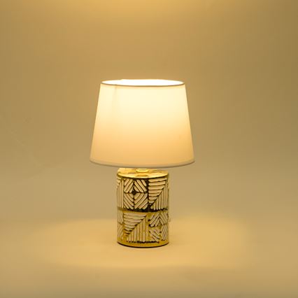 Lámpara de mesa 1xE14/40W/230V blanco/dorado