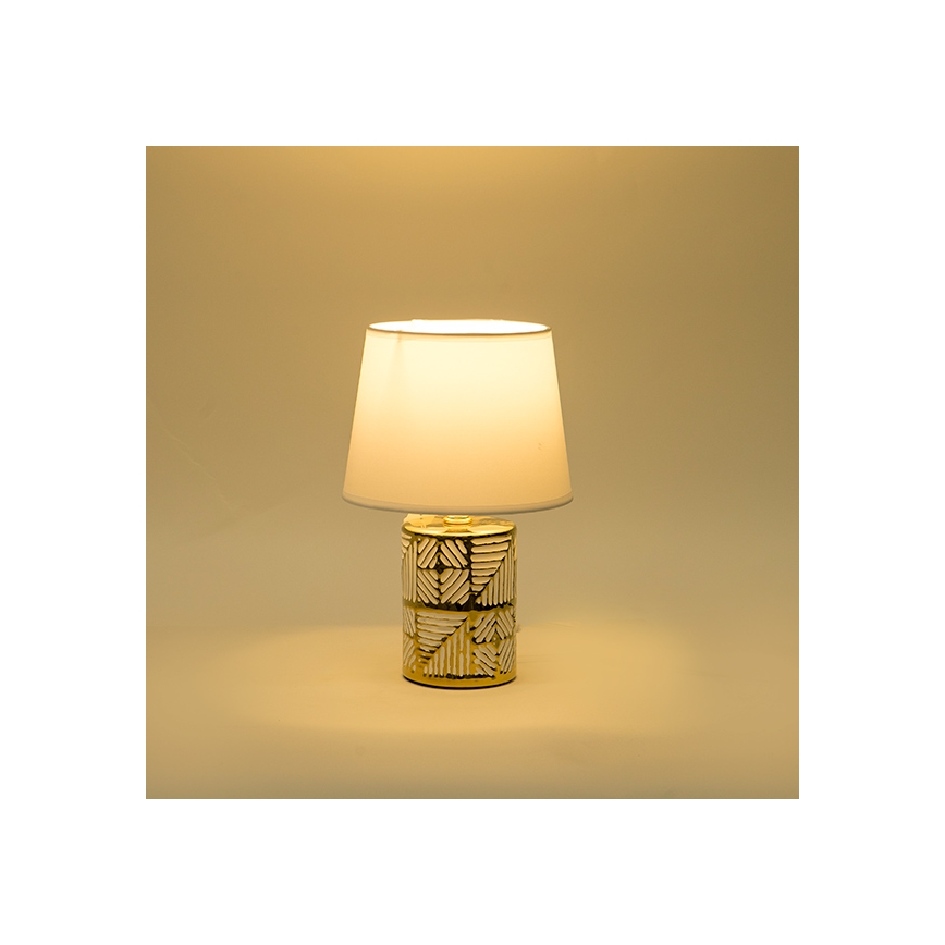 Lámpara de mesa 1xE14/40W/230V blanco/dorado