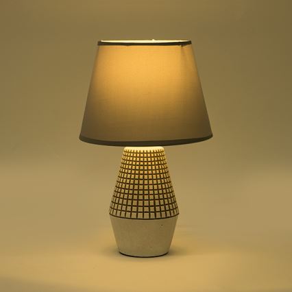 Lámpara de mesa 1xE14/40W/230V blanco/gris