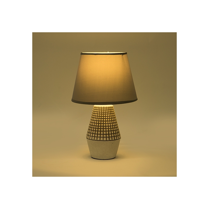 Lámpara de mesa 1xE14/40W/230V blanco/gris