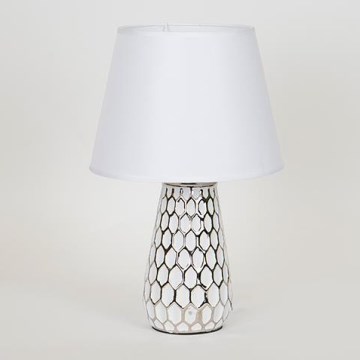 Lámpara de mesa 1xE14/40W/230V blanco/plata
