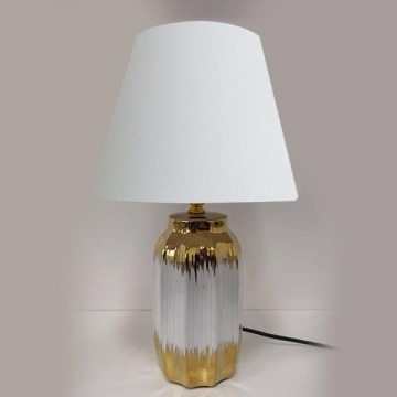 Lámpara de mesa 1xE14/60W/230V blanco/dorado