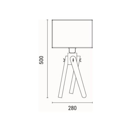 Lámpara de mesa 1xE27/40W/230V