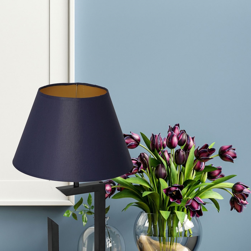 Lámpara de mesa 1xE27/60W/230V 45 cm azul/dorado