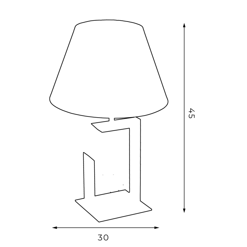 Lámpara de mesa 1xE27/60W/230V 45 cm azul/dorado