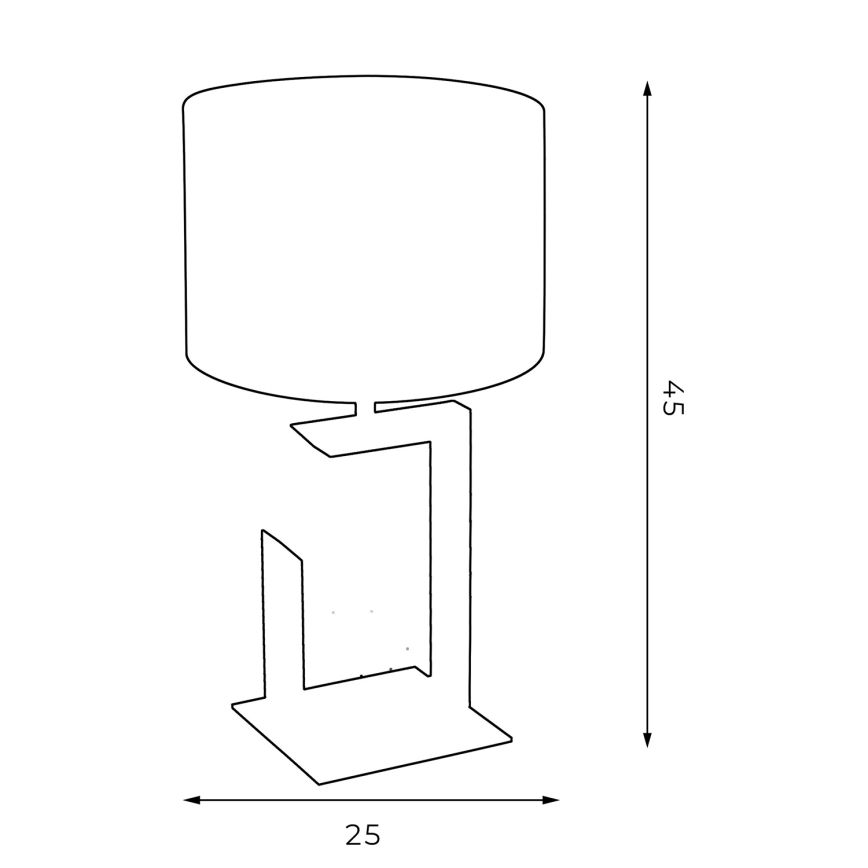 Lámpara de mesa 1xE27/60W/230V 45 cm azul/dorado