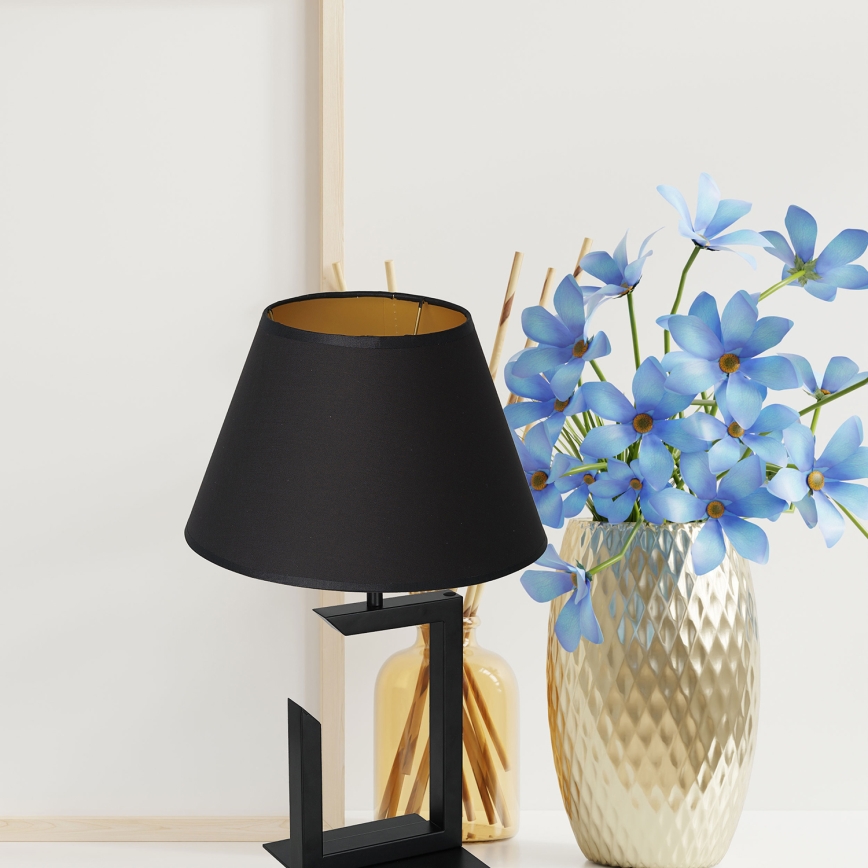 Lámpara de mesa 1xE27/60W/230V 45 cm negro/dorado