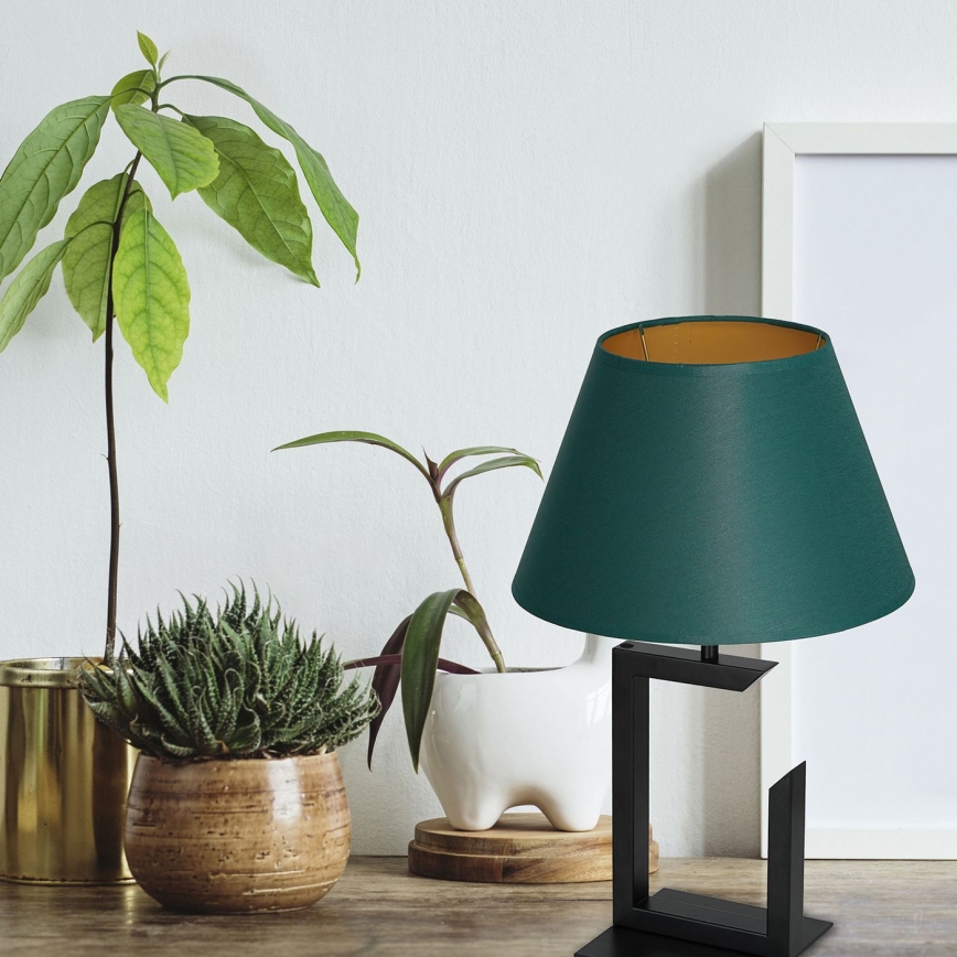 Lámpara de mesa 1xE27/60W/230V 45 cm verde/dorado