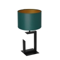 Lámpara de mesa 1xE27/60W/230V 45 cm verde/dorado