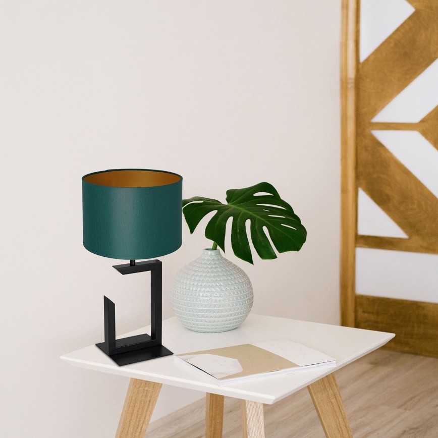 Lámpara de mesa 1xE27/60W/230V 45 cm verde/dorado