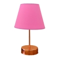 Lámpara de mesa 1xE27/60W/230V rosa/cobre