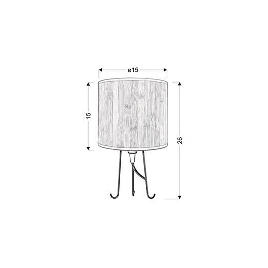 Lámpara de mesa ADORA 1xE14/40W/230V pino