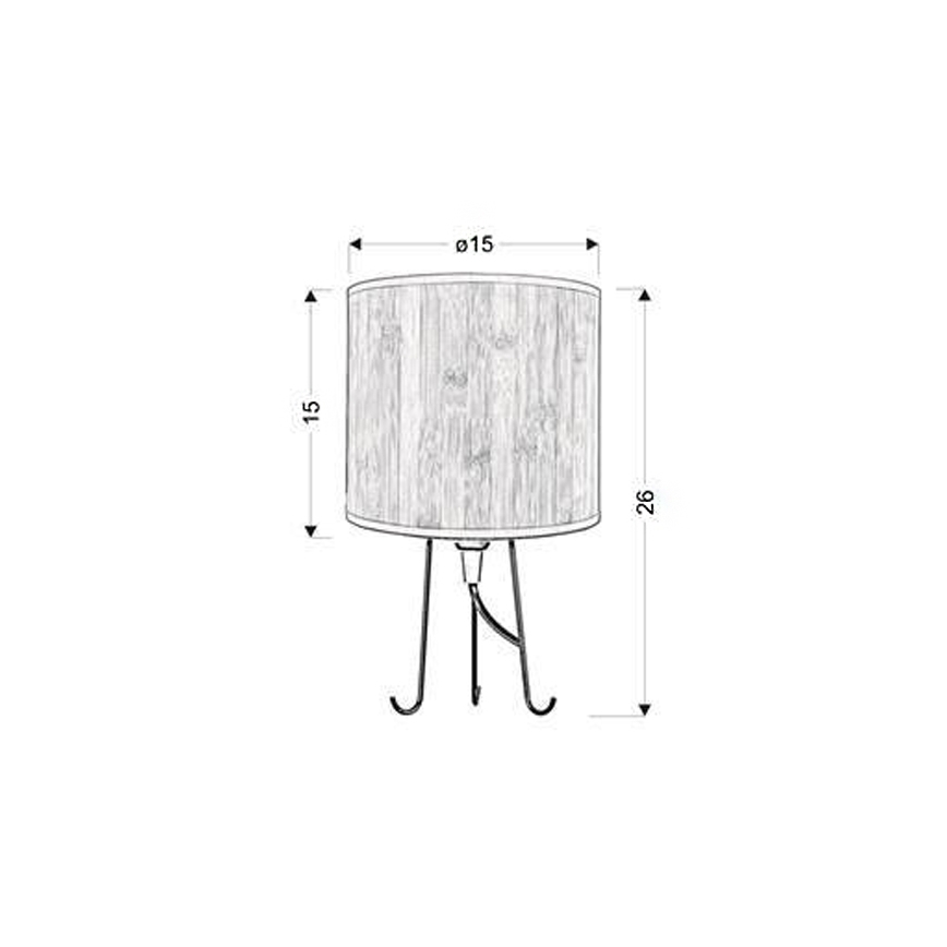 Lámpara de mesa ADORA 1xE14/40W/230V roble