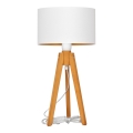 Lámpara de mesa ALBA 1xE27/15W/230V blanco/dorado/roble