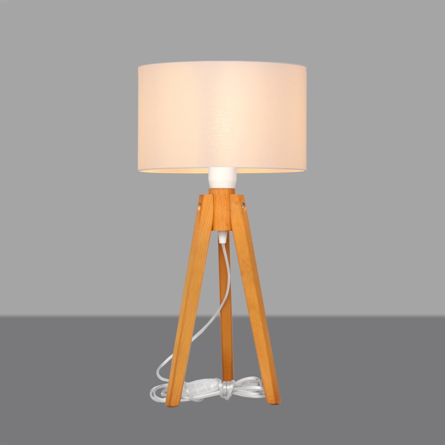 Lámpara de mesa ALBA 1xE27/15W/230V blanco/roble