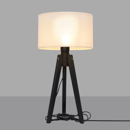 Lámpara de mesa ALBA 1xE27/15W/230V color crema/pino