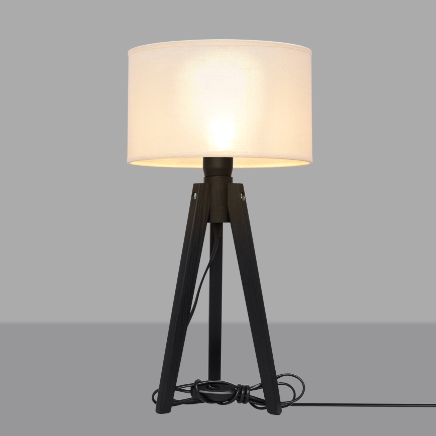 Lámpara de mesa ALBA 1xE27/15W/230V color crema/pino