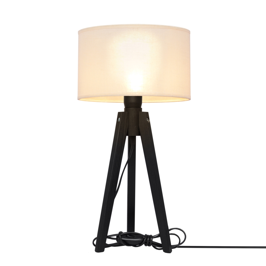 Lámpara de mesa ALBA 1xE27/15W/230V color crema/pino