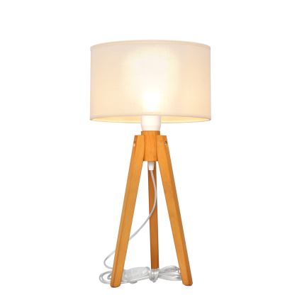 Lámpara de mesa ALBA 1xE27/15W/230V color crema/roble
