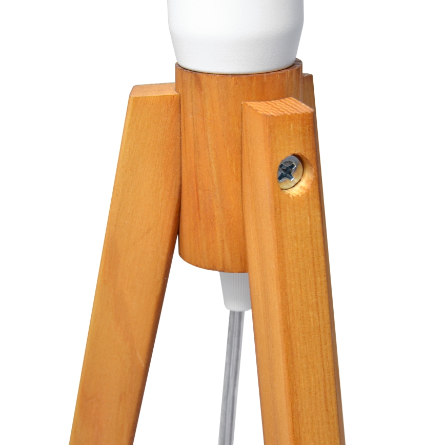 Lámpara de mesa ALBA 1xE27/15W/230V color crema/roble