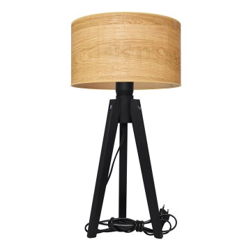 Lámpara de mesa ALBA 1xE27/15W/230V marrón/pino